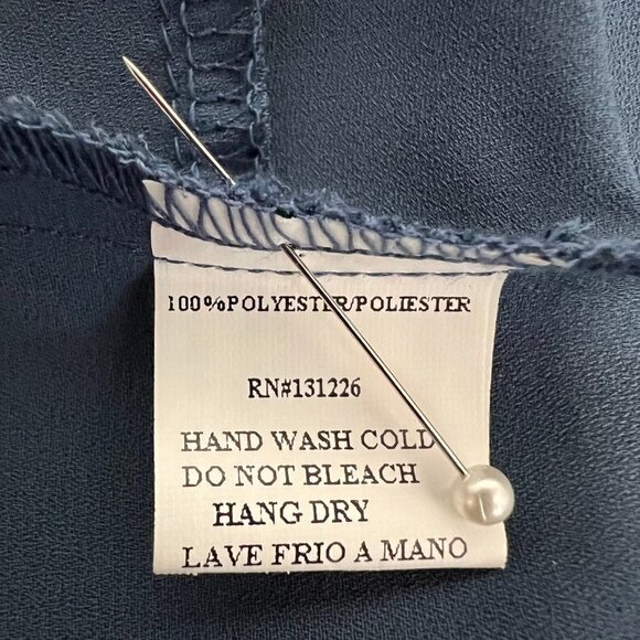 Lara Fashion Womens Dusty Navy V-Neck Sleeveless Pullover Top Size Small New - Picture 8 of 10